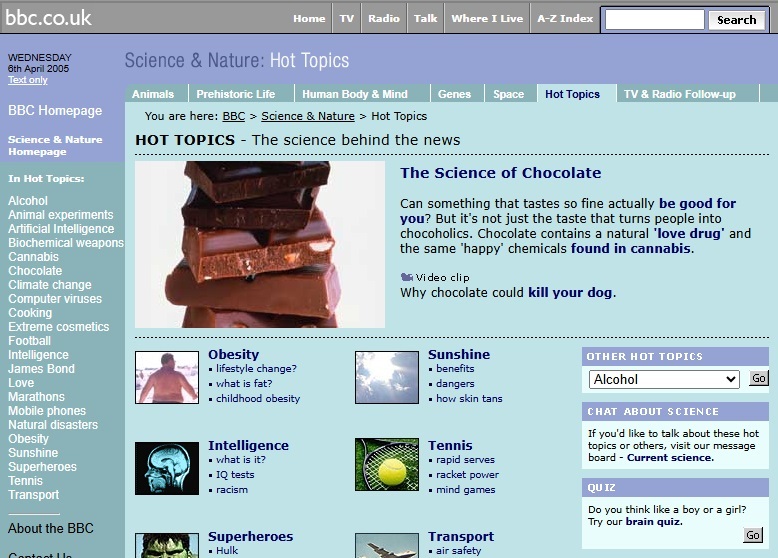 Hot Topics 2004 Website