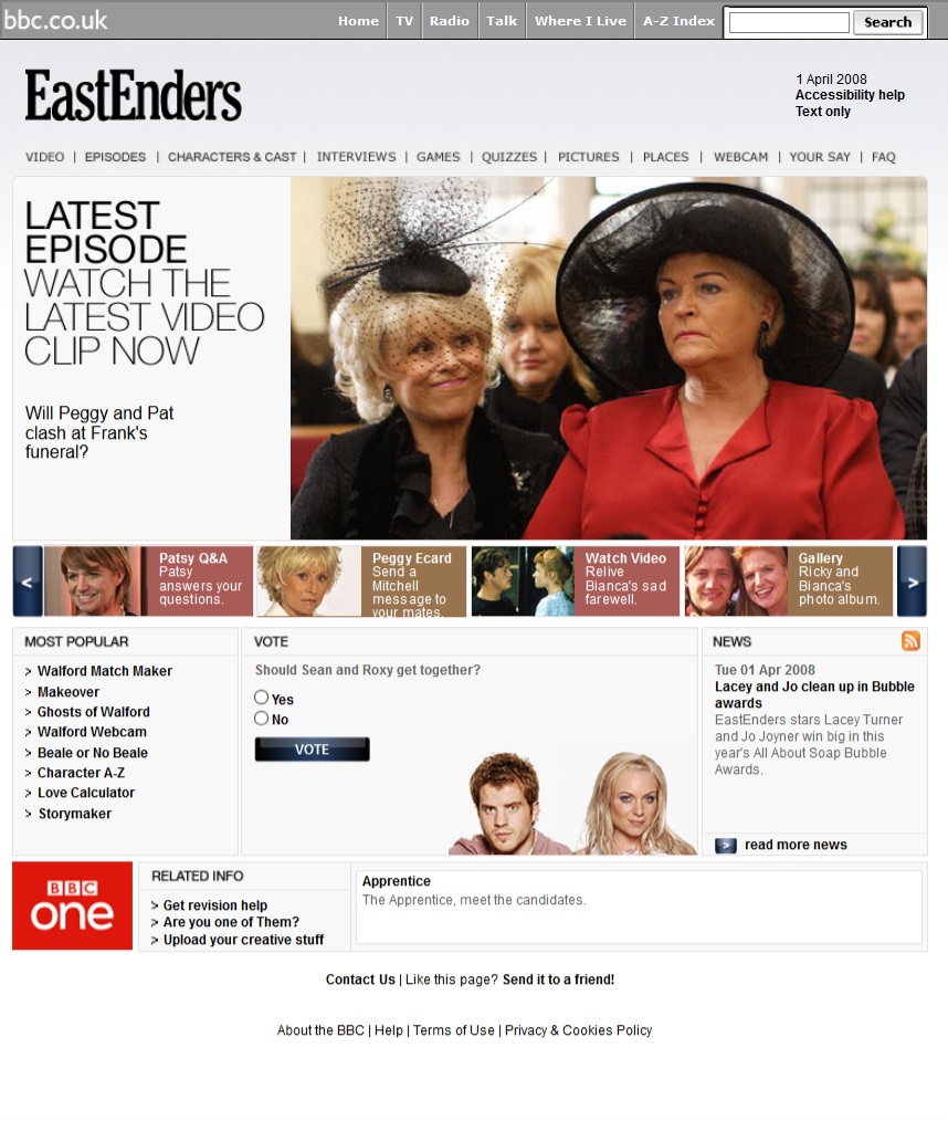 EastEnders Website