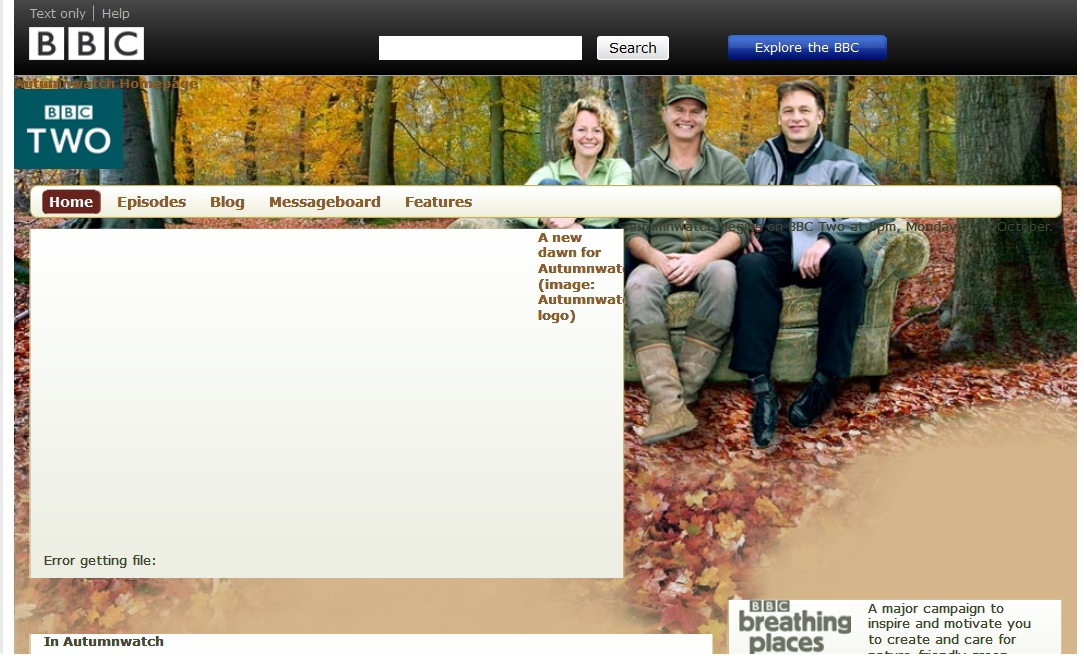 Autumnwatch 2008 Website
