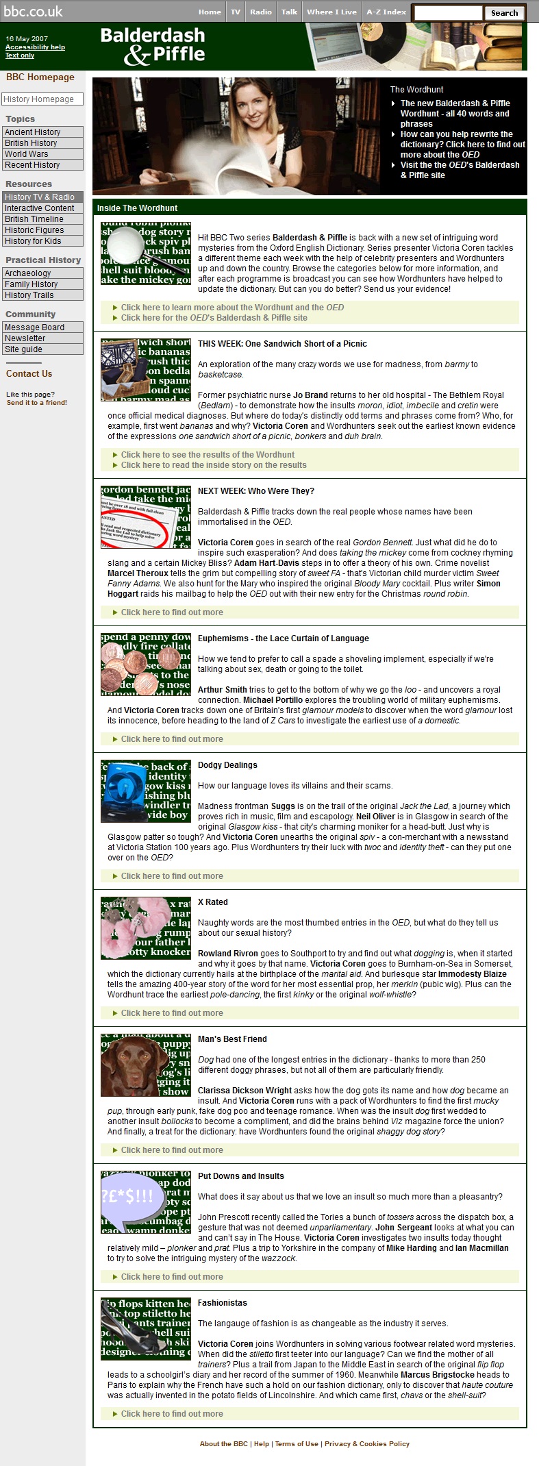 Balderdash & Piffle Website