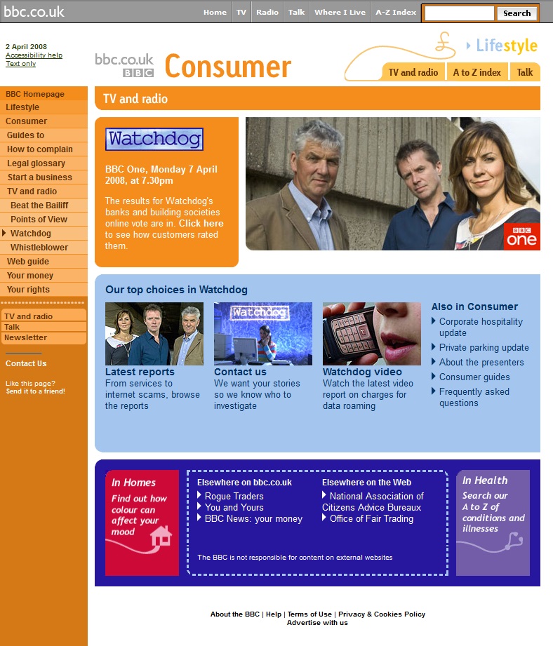 Watchdog 2008 Website