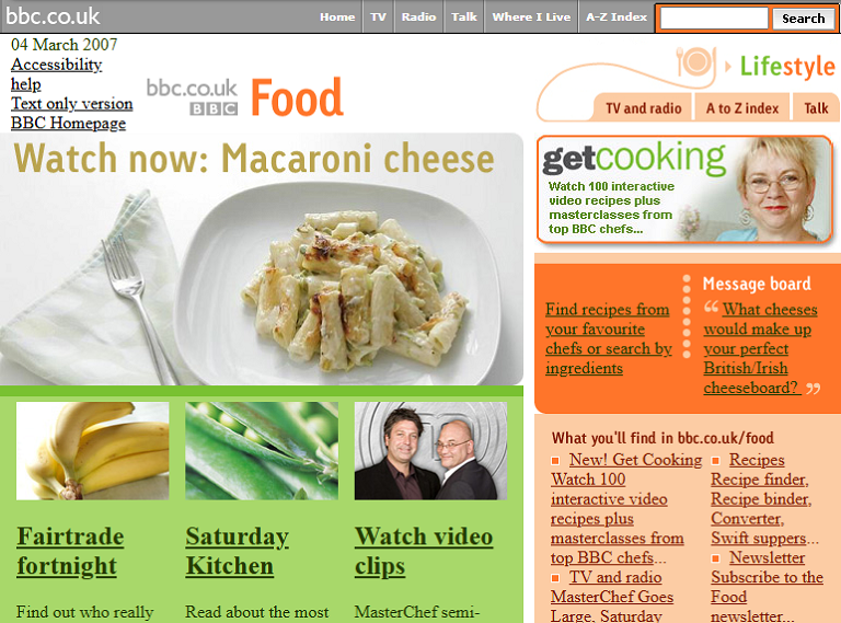 BBC Food Website
