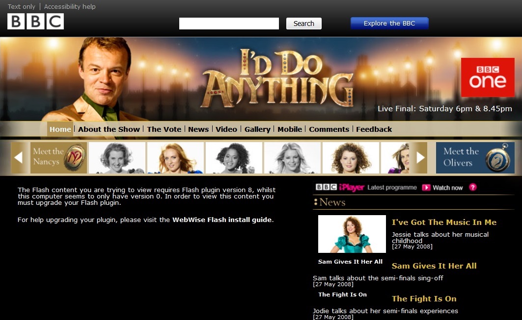 I'd Do Anything Website