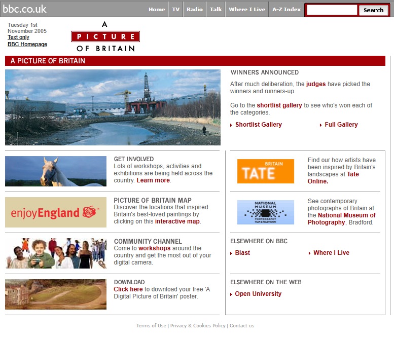 A Digital Picture of Britain Website