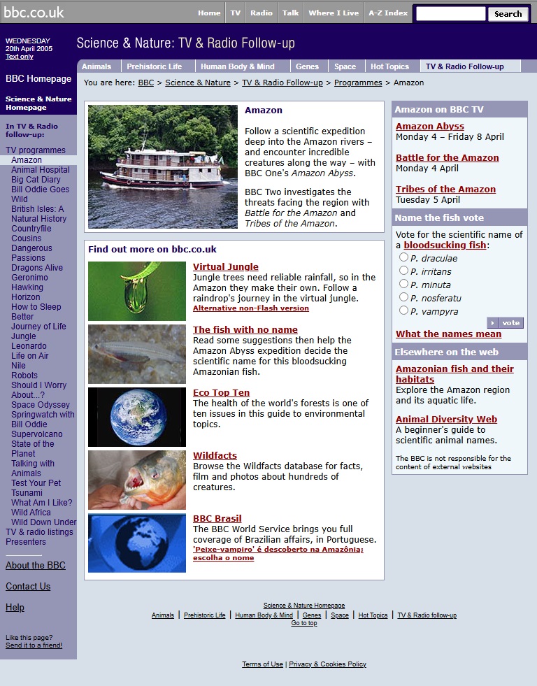 Amazon Abyss Website