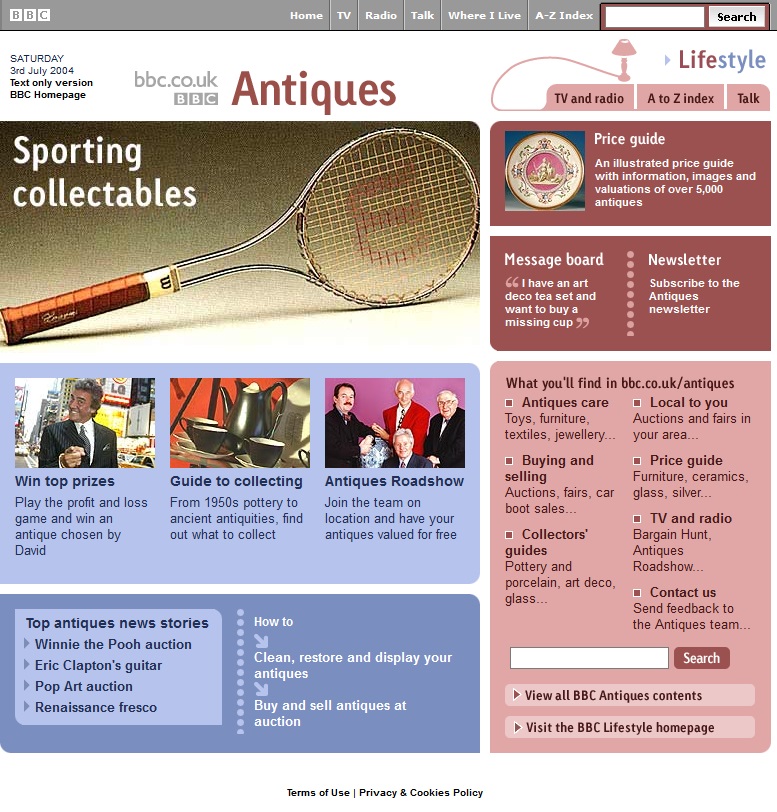 Antiques Website