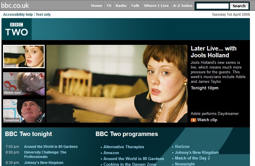 BBC 2 Website