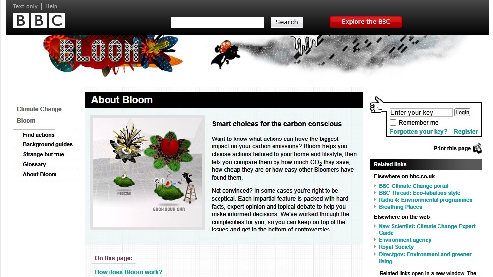 Climate Change: Bloom Website
