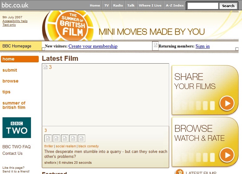 The Summer of British Film Website
