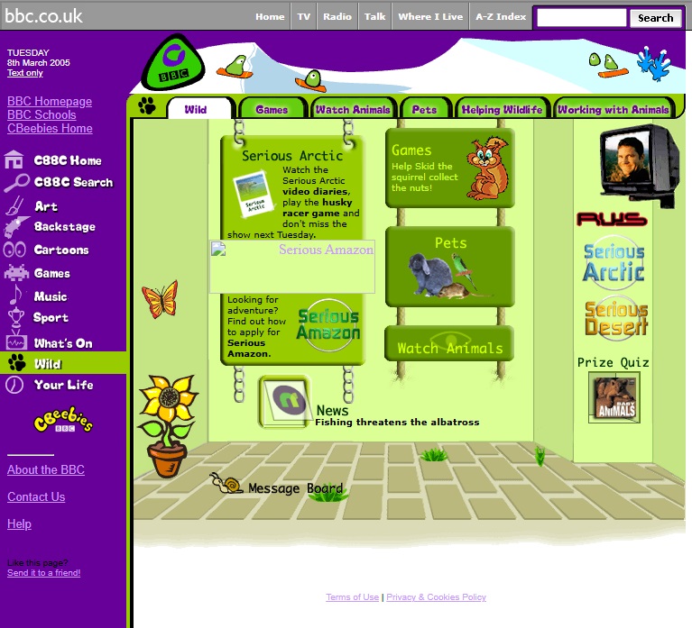 CBBC Wild Website