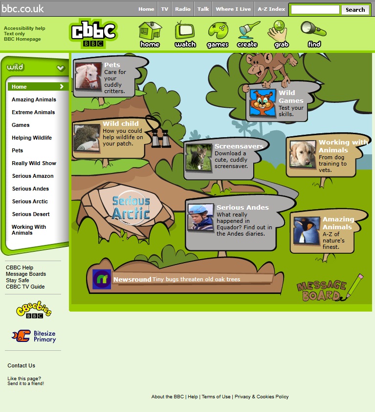 CBBC Wild Website
