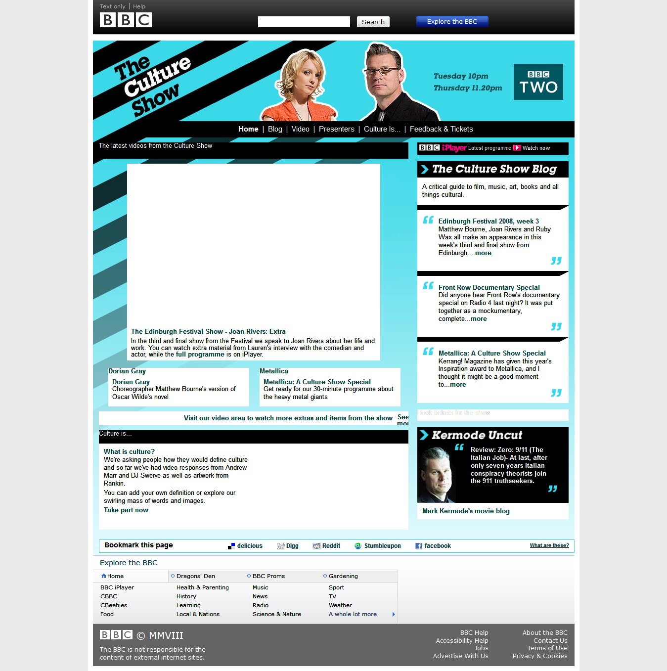 Culture Show Website Redesign