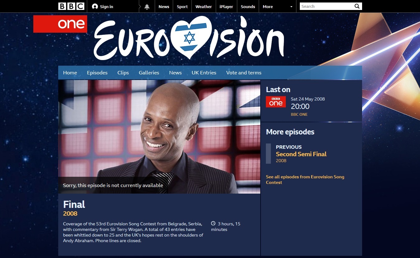 Eurovision 2008 Website