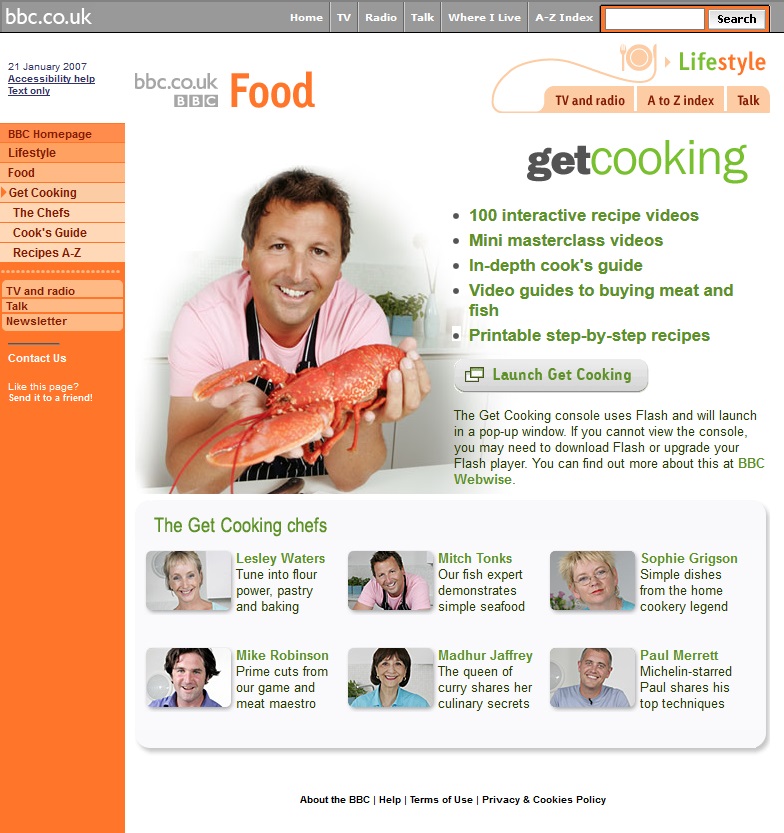 Get Cooking! Website