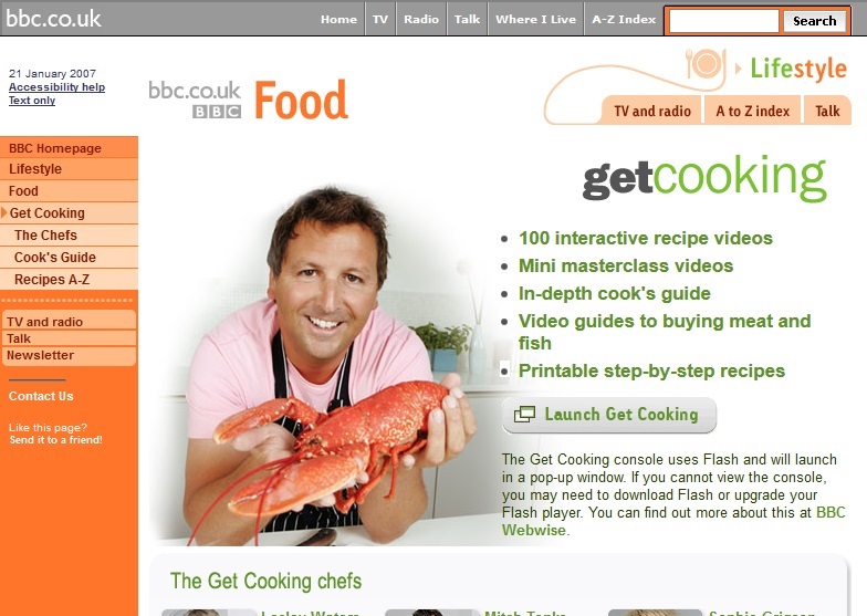 Get Cooking! Website