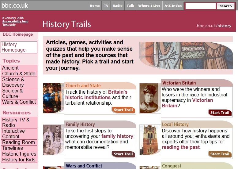 History Trails Website