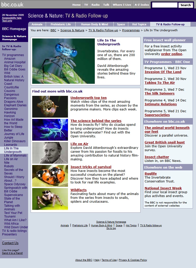 Life In The Undergrowth Website