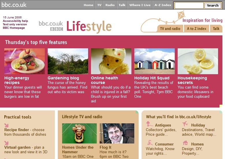 Lifestyle Website Redesign