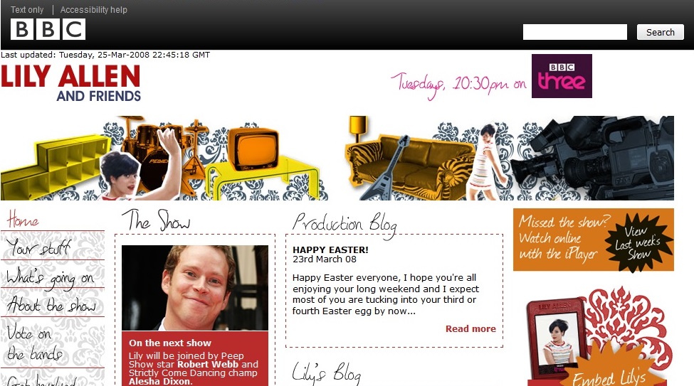 Lily Allen & Friends Website