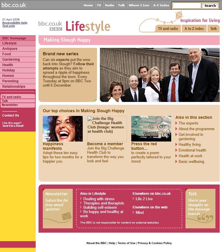 Making Slough Happy Website