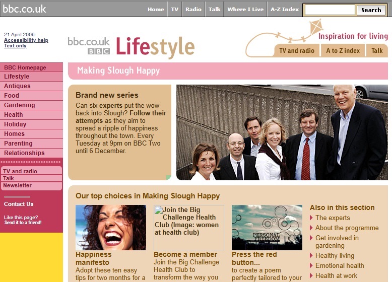 Making Slough Happy Website