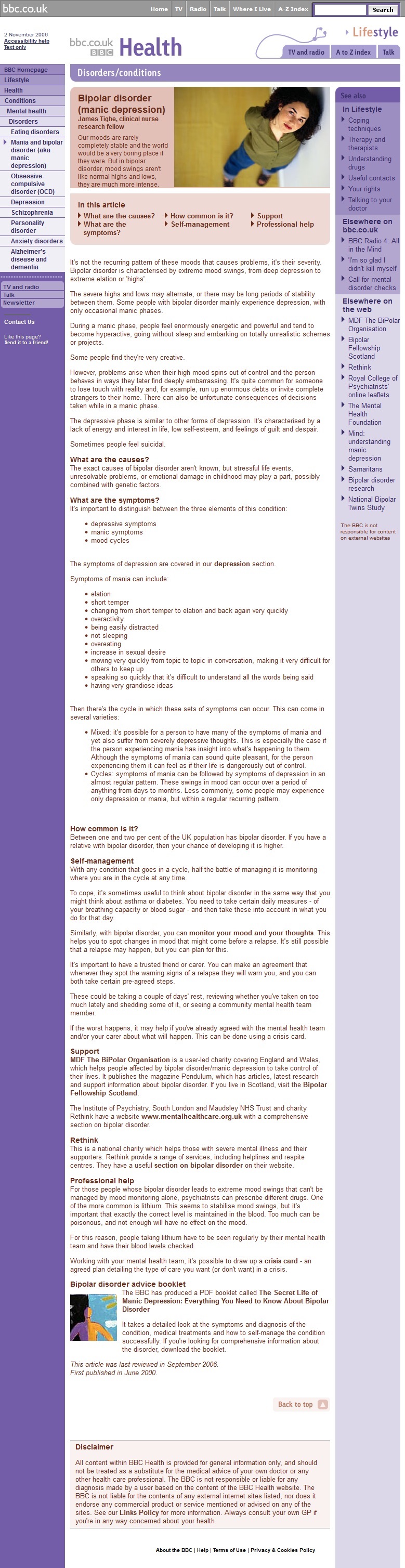 Manic Depression Website