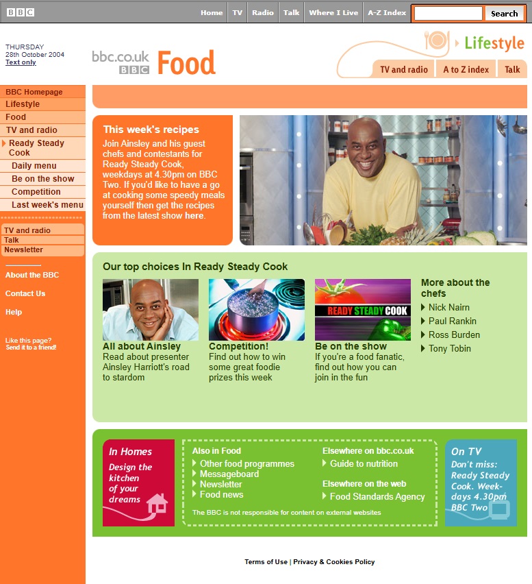 Ready Steady Cook Website