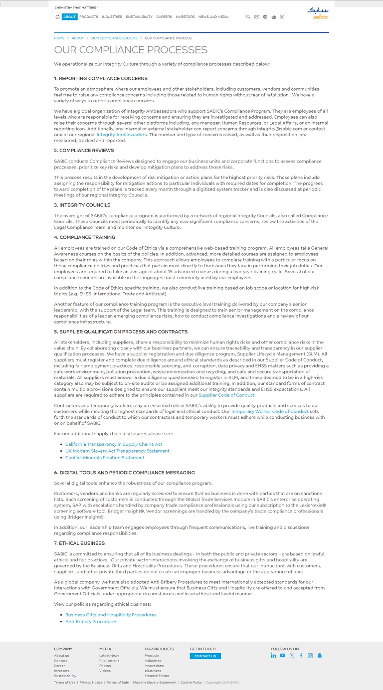 About - Compliance SABIC website