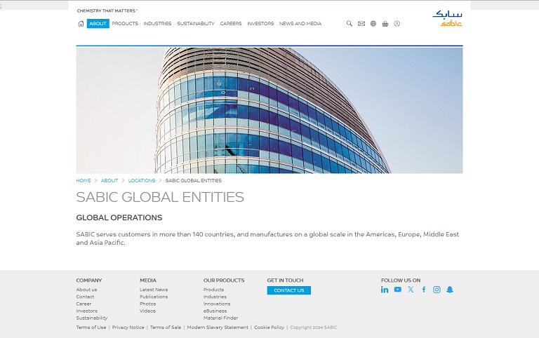 About - Locations SABIC website
