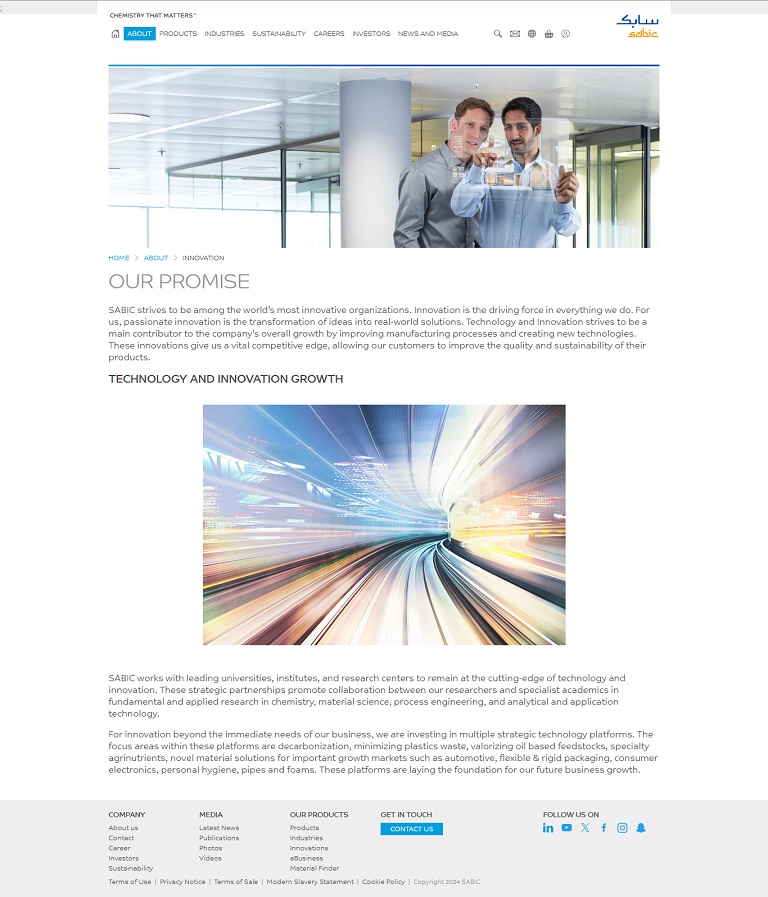 About - Promise SABIC website