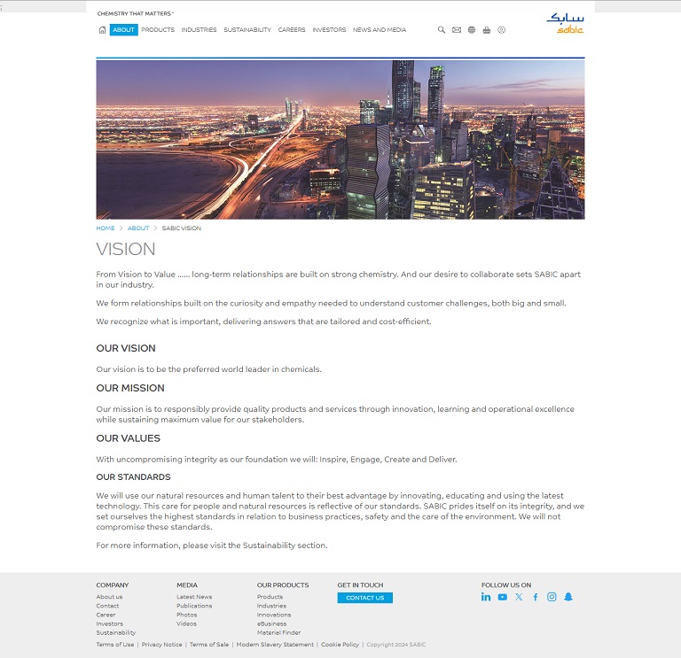 About - Vision SABIC website