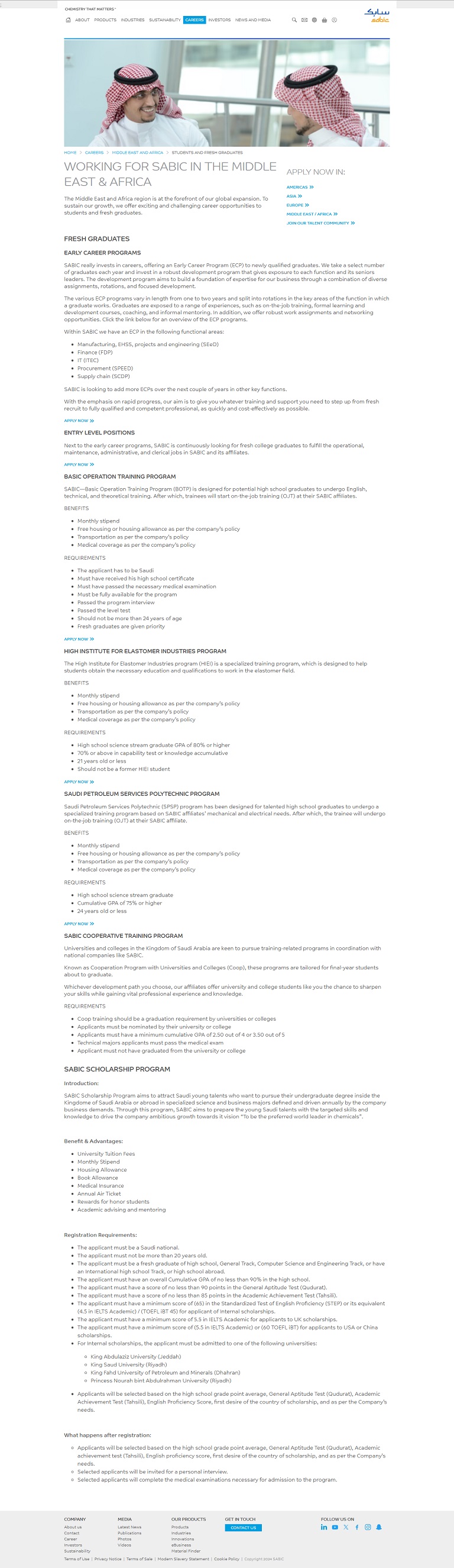 Careers - MEA SABIC website