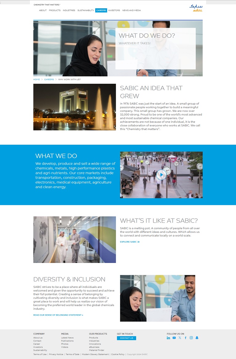 Careers - Why SABIC website