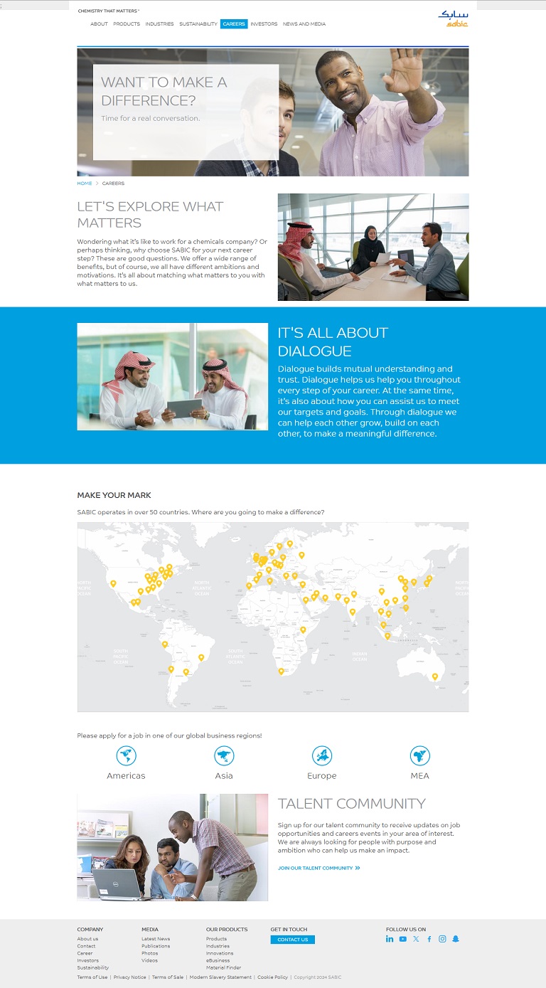 Careers SABIC website