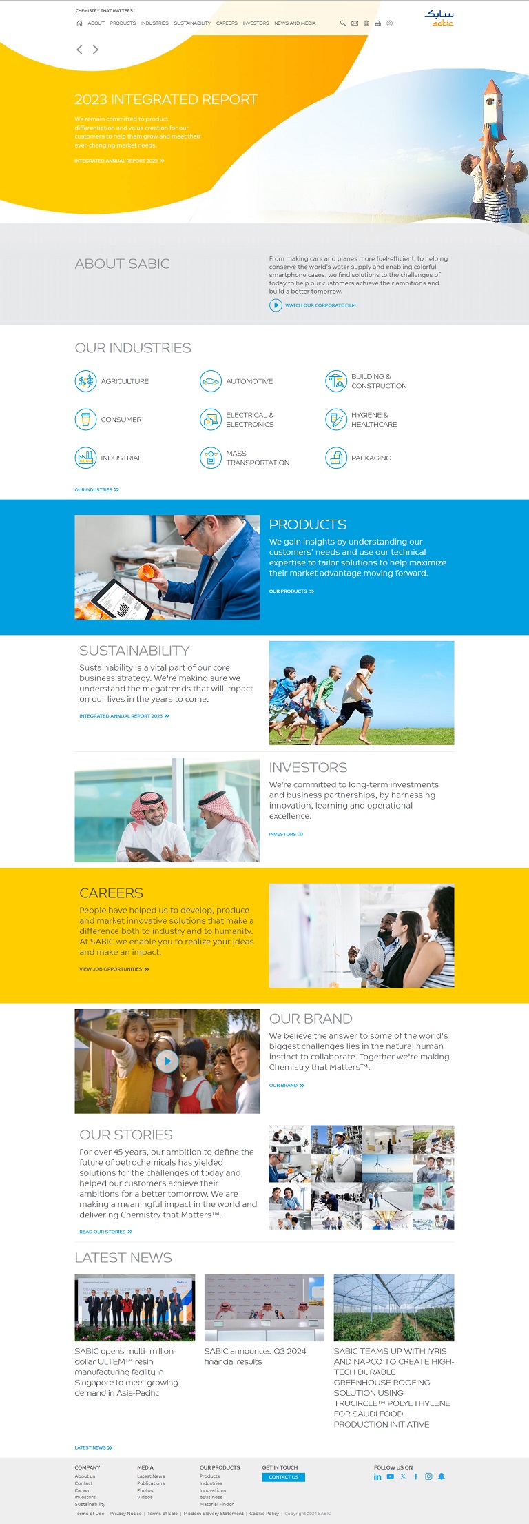Home SABIC website