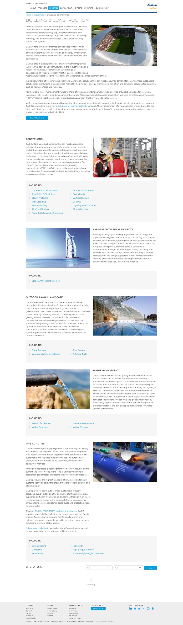 Industries - Building SABIC website