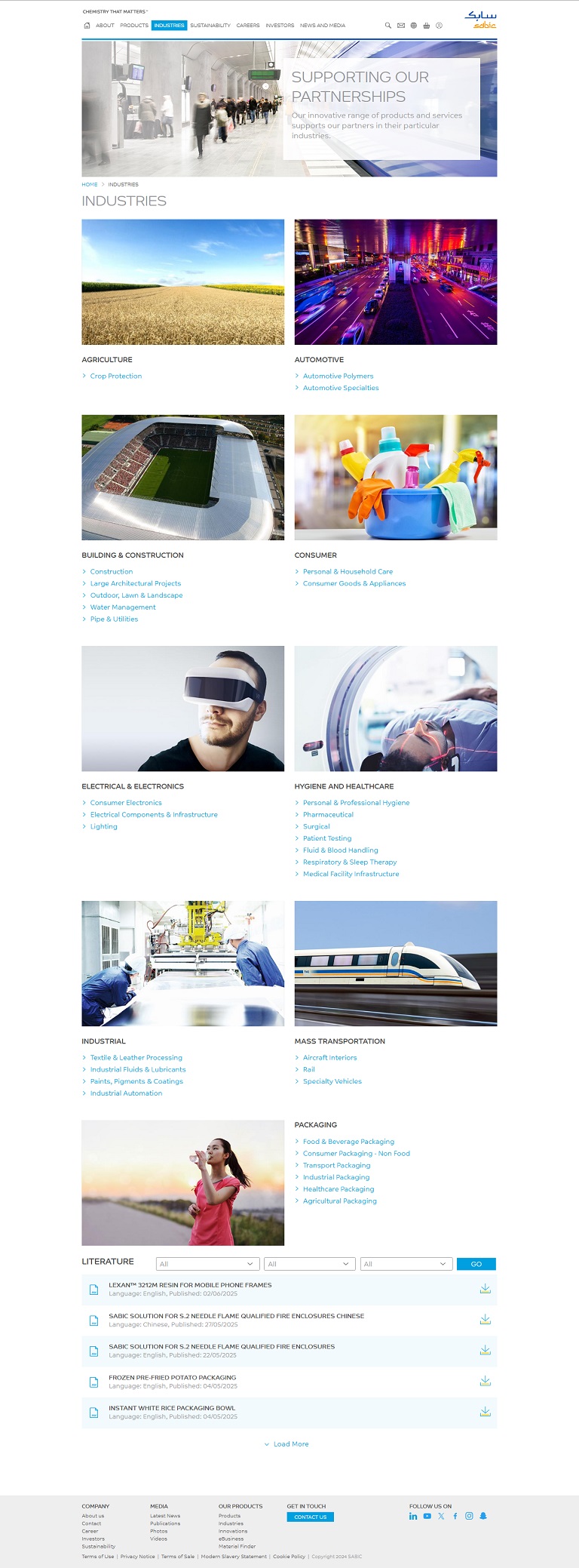 Industries SABIC website
