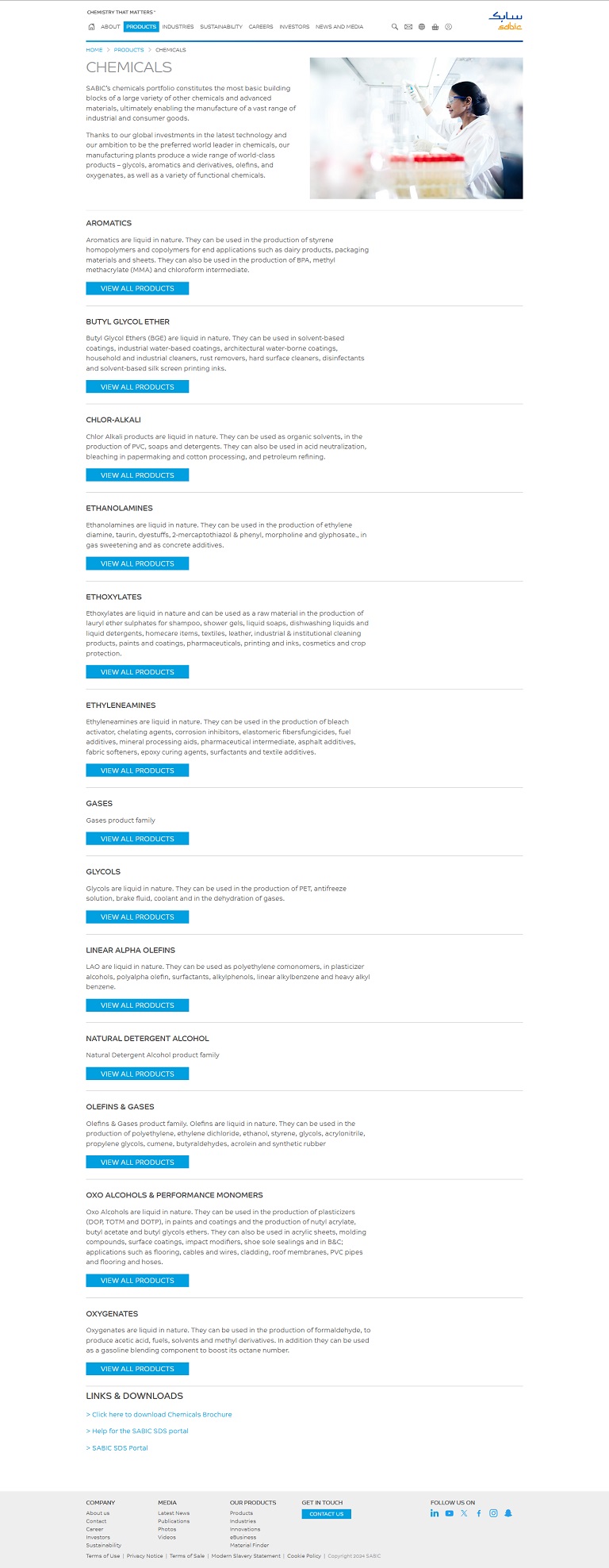 Products - Chemicals SABIC website