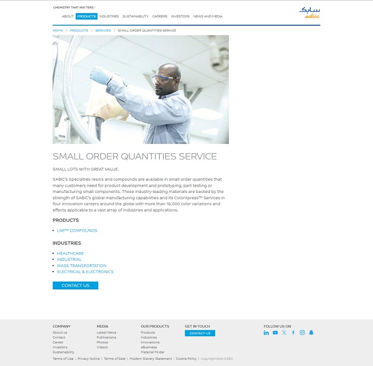 Products - Small SABIC website