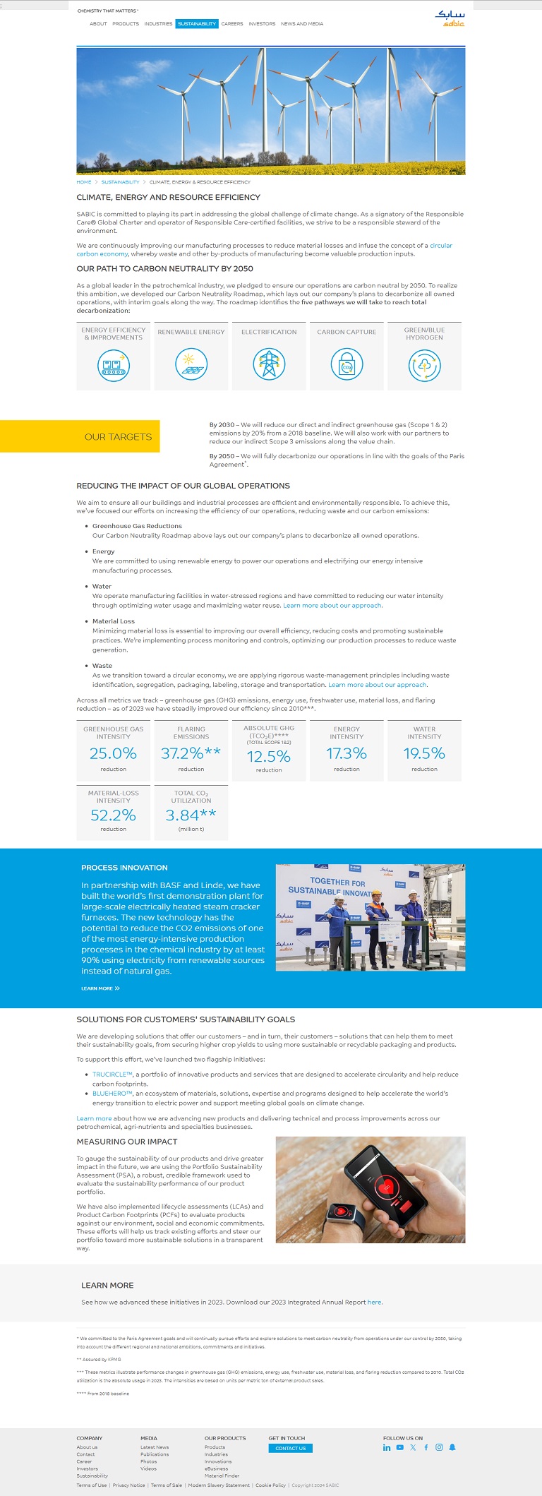 Sustainability - CERE SABIC website