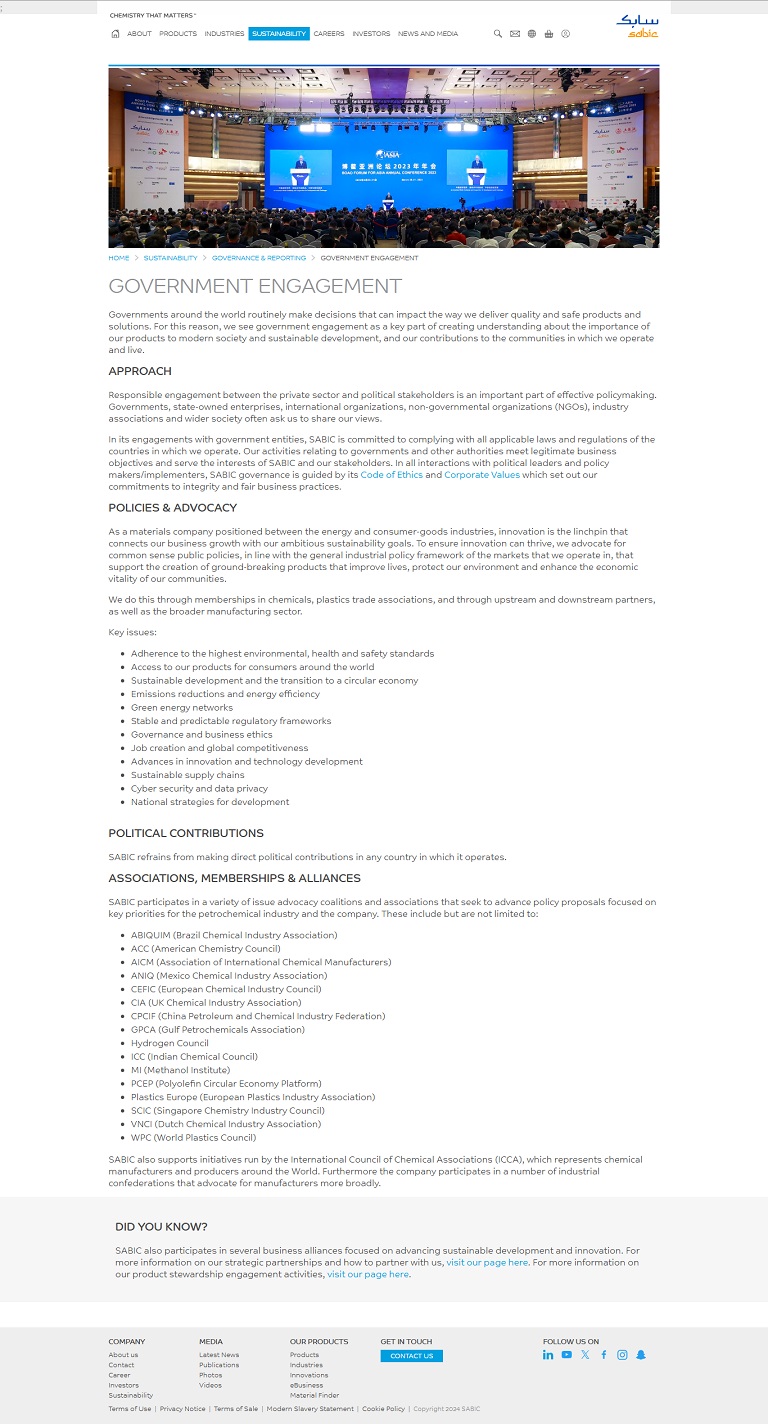 Sustainability - Government SABIC website