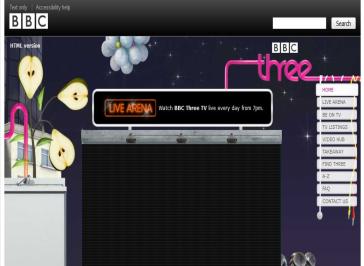 BBC Three Website