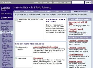 Autumnwatch 2006 Website