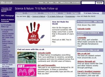 How Art Made The World Website