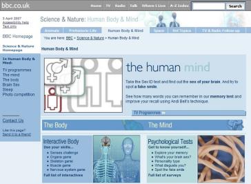 Human Body & Mind Website