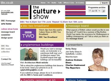 Culture Show 2006 Website