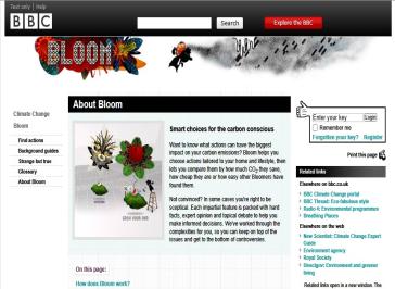 Climate Change: Bloom Website