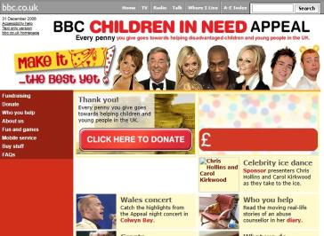Children In Need 2006 Website