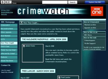 Crimewatch Solved Website