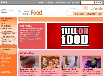 Full On Food Website